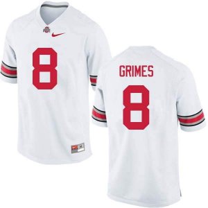 Men's Ohio State Buckeyes #8 Trevon Grimes White Nike NCAA College Football Jersey New Year JBK1744TD